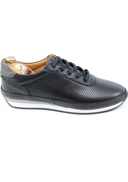 Deri Siyah Bağcıklı Erkek Sneakers & Spor Ayakkabı 01721 fiyatları