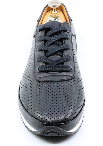 Deri Siyah Bağcıklı Erkek Sneakers & Spor Ayakkabı 01721 modelleri