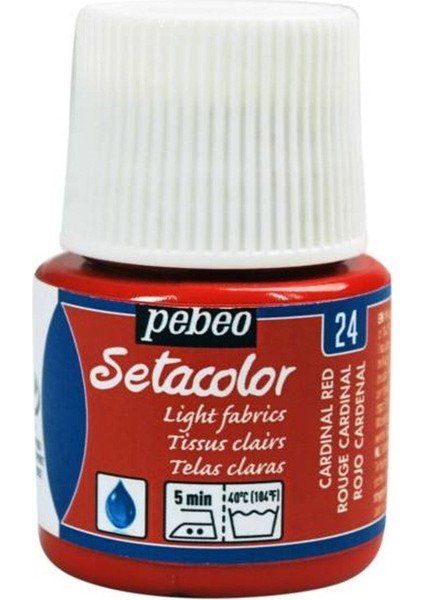 Light Fabric (Transparan) Kumaş Boyası 24 Cardınal Red 45 ml