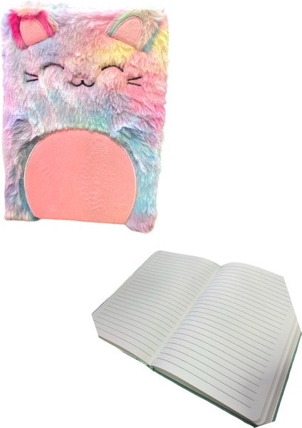 Fy-4 A5 Peluş Çizgili Defter 80 Ypr. - Unicorn