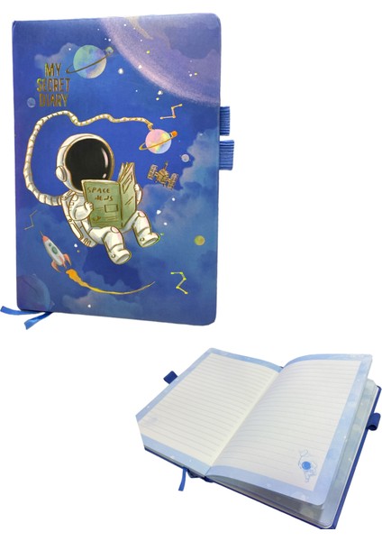 6600-12 A5 Renkli Çizgili Defter 100 Ypr. - Space