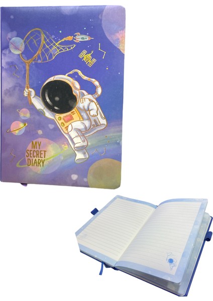 6600-12 A5 Renkli Çizgili Defter 100 Ypr. - Space