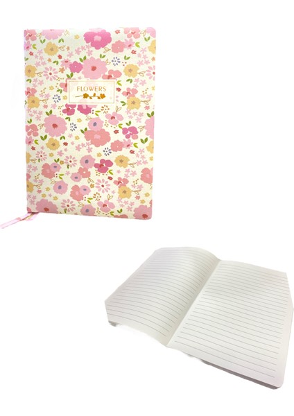 6600-3 A5 Renkli Çizgili Defter 100 Ypr. - Desenli