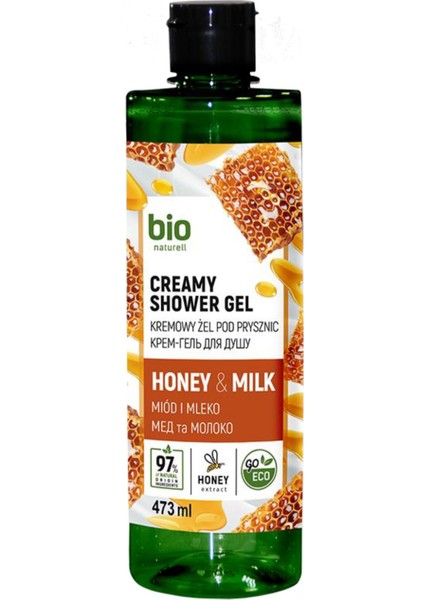 % 97 Organik Krem Duş Jeli Honey Milk 473 Ml.