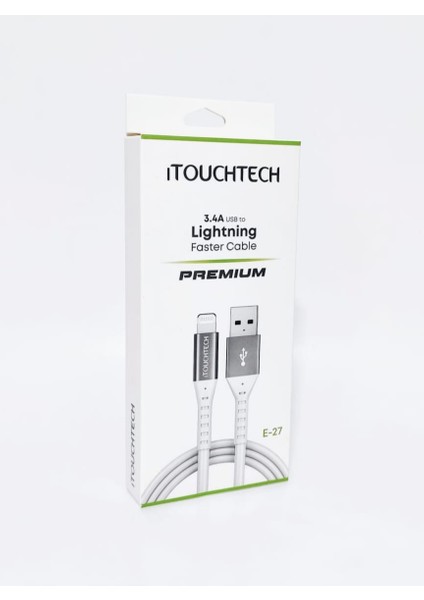 Lightning Premium Hızlı Şarj ve Data Kablosu 3.4 A