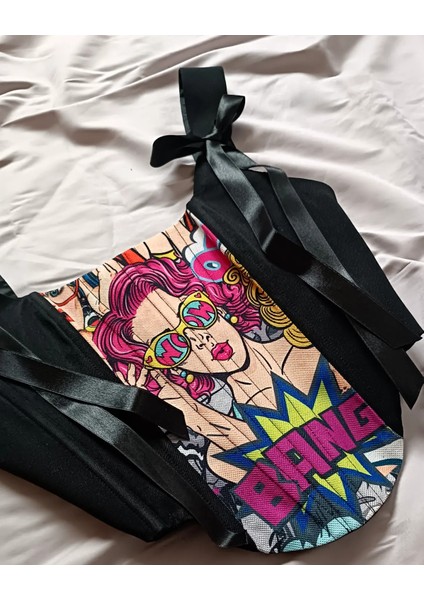 Popart Desenli Kadın Korse Büstiyer indirimleri