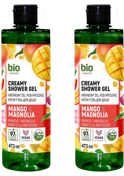 % 97 Organik Krem Duş Jeli Mango & Magnolıa 2 x 473 Ml.