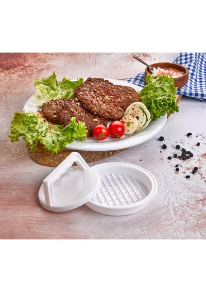 Hamburger ve Köfte Kalıbı Şekillendirici Pratik Köfte Yapma Aparatı ve Şekilli Patates Dilimleyici