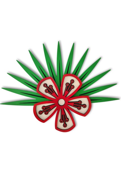 El Yapımı Üç Boyutlu Ahşap Çiçek Sanatı Ev, Ofis, Kafe Duvar Dekoru