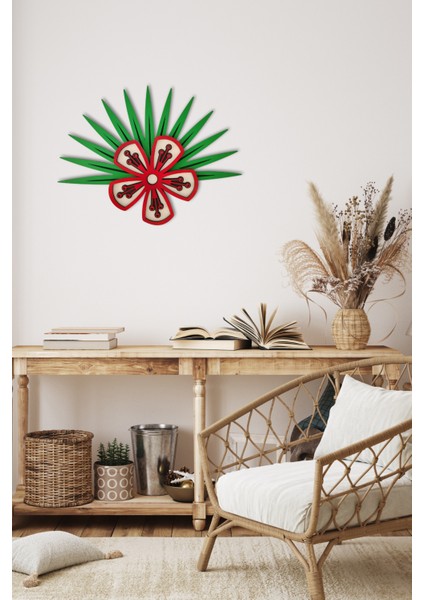 El Yapımı Üç Boyutlu Ahşap Çiçek Sanatı Ev, Ofis, Kafe Duvar Dekoru fırsatları