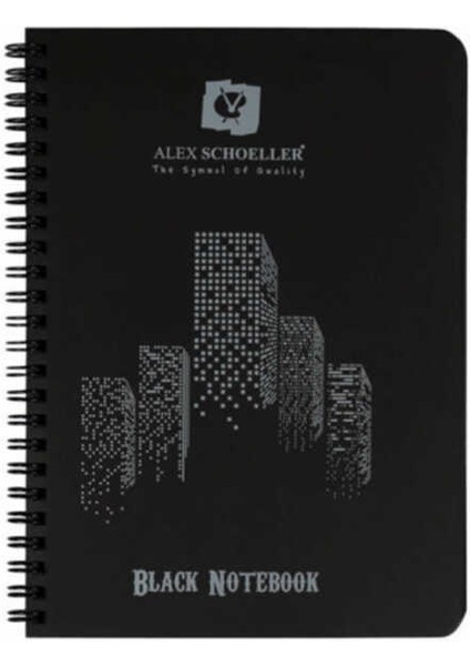 Spiralli Defter Plastik Kapak Siyah 60 Yp A4 100.04
