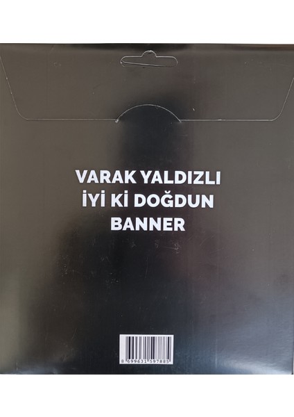 Iyi Ki Doğdun Yazısı Siyah Gümüş Banner