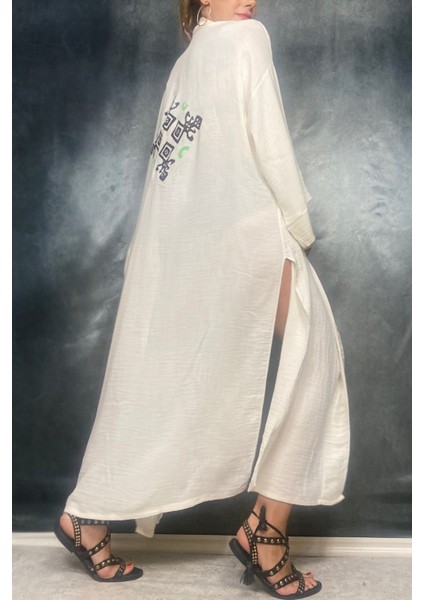 Taş Baskı Handmade Bambu Kumaş Kimono Plaj fiyatları