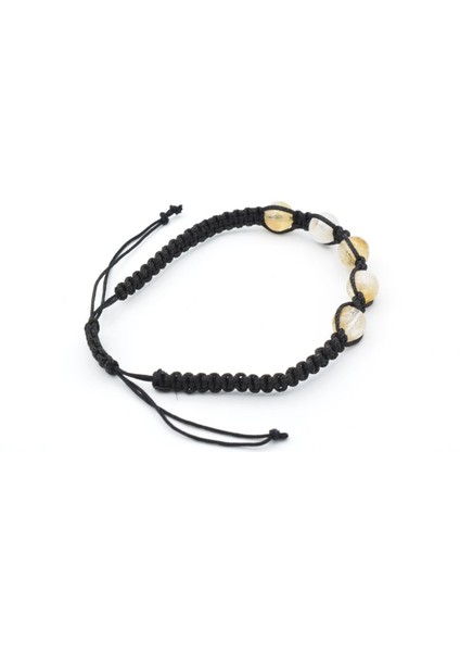 Hakiki Makrome Model Doğal Sitrin Taşı Bileklik 002 fiyatları