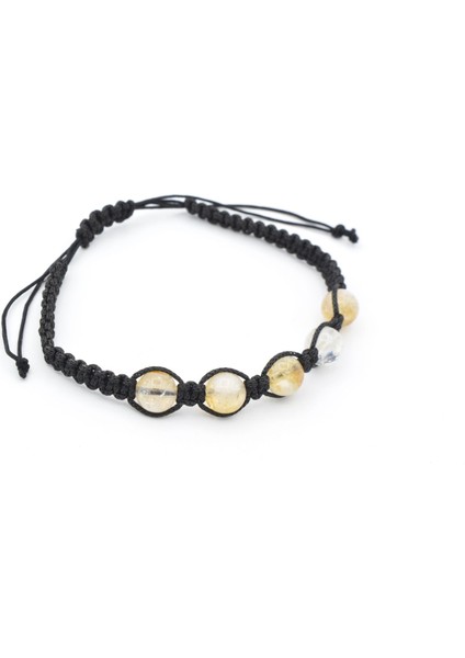 Hakiki Makrome Model Doğal Sitrin Taşı Bileklik 002 fırsatları