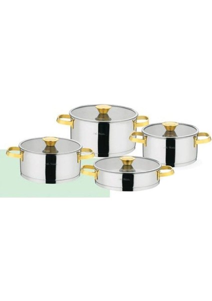 8 Parça Gold Lilyum S Prestige Tencere Set