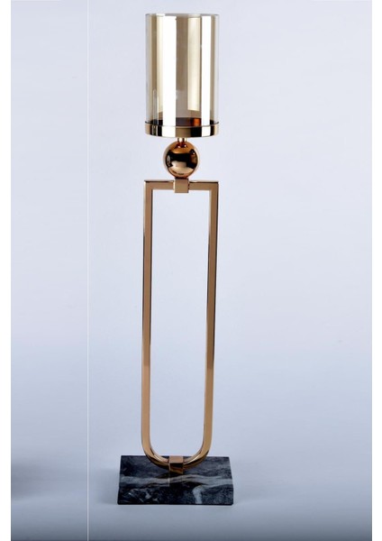 Seta Regina Mumluk Mermer Ayak Büyük Gold 67X16 cm