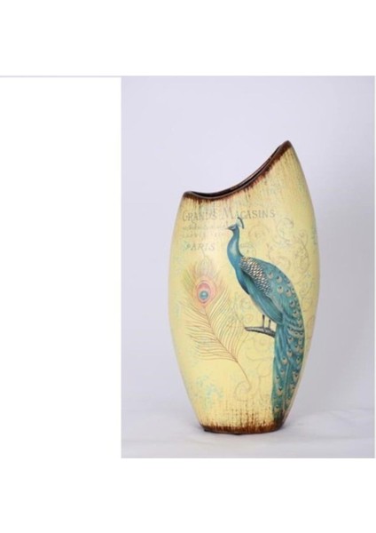 Seta Pavone Vazo Oval Büyük 39x21 Cm