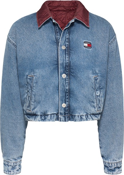 Standart Açık Mavi Kadın Ceket Quılted Revrsbe Boxy Jkt CH4038