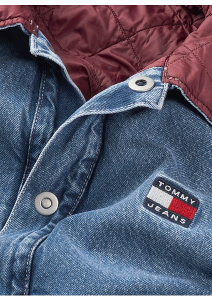 Standart Açık Mavi Kadın Ceket Quılted Revrsbe Boxy Jkt CH4038 modelleri