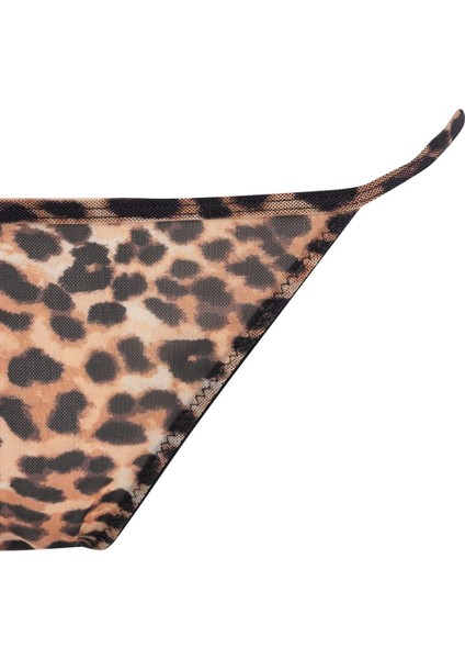 Fall in Love Leopar Desenli Tül Slip Külot D5603AX24AU