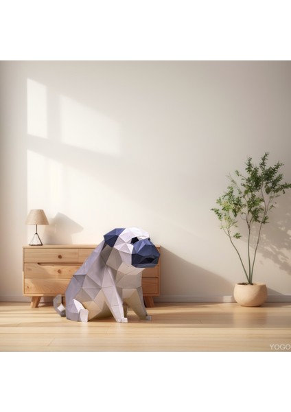 3D Origami Hayvan Oyuncak Süsü - Pug (Köpek) (Yurt Dışından) fiyatları