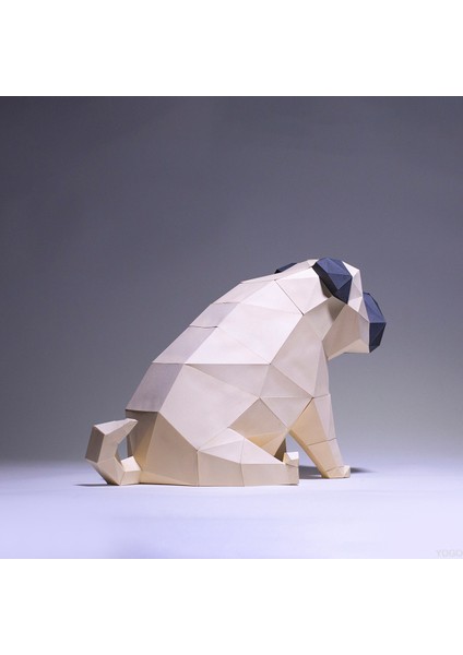 3D Origami Hayvan Oyuncak Süsü - Pug (Köpek) (Yurt Dışından) fırsatları