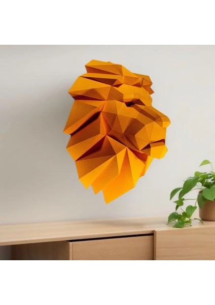 3D Origami Hayvan Duvar Kolye Oyuncak - Aslan (Yurt Dışından) fiyatları