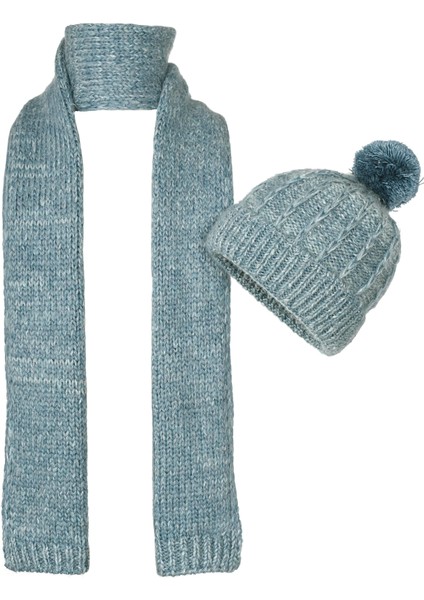 Unisex Delvi Ikili Set Bere Atkı Fo 3603 Nane Yeşili