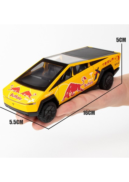 1:32 Tesla Pickup Red Bull Edition Simüle Alaşımlı Araba Modeli Oyuncak Süsler (Yurt Dışından)