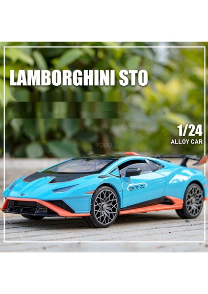1:24 Lamborghini Huracan Sto Alaşım Araba Modeli Oyuncak Süs (Yurt Dışından)