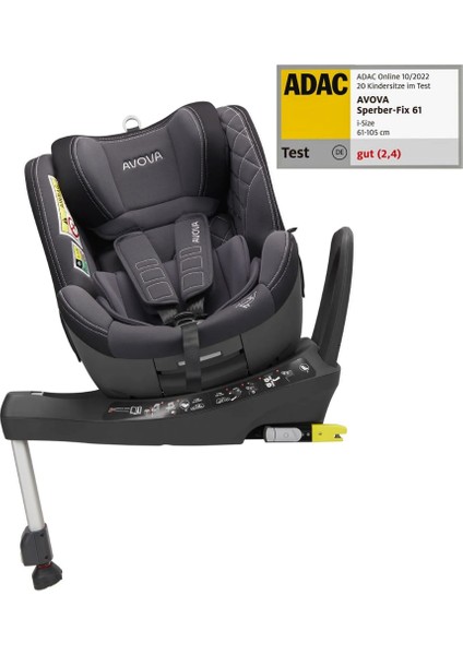 Sperber Fix I-Size 360° Dönebilen Isofixli ve Isıp Korumalı 0-18 kg Oto Koltuğu