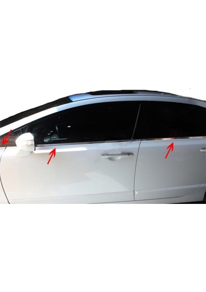 Alminox Oto Honda Civic Sd Cam Çıtası 6 Parça Paslanmaz Çelik 2006 > 2011 fiyatları