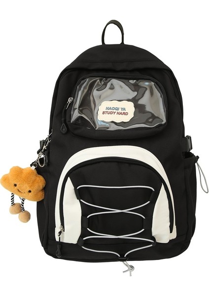 Okul Çantası Kadın Seyahat Hafif Ortaokul Öğrencisi Kız Dobaan Okul Çantası Tatlı Seyahat Çok Cepli Sırt Çantası (Yurt Dışından)