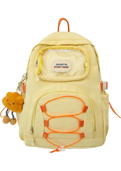 Okul Çantası Kadın Seyahat Hafif Ortaokul Öğrencisi Kız Dobaan Okul Çantası Tatlı Seyahat Çok Cepli Sırt Çantası (Yurt Dışından)