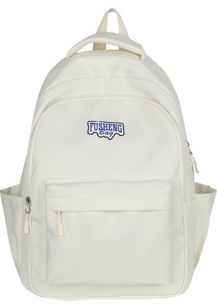 Ortaokul Öğrencisi Okul Çantası Kadın Düz Renk Basit Büyük Kapasiteli Seyahat Sırt Çantası Hafif Üniversite Öğrencisi Sırt Çantası (Yurt Dışından)