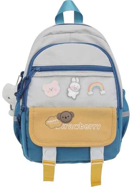 Sırt Çantası Kızlar Kontrast Renk Dikiş Küçük Sırt Çantası Moda Yeni Büyük Kapasiteli Rahat Öğrenci Okul Çantası (Yurt Dışından)