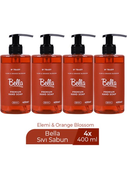 Sıvı Sabun Elemi&orange Turuncu 400 ml x 4 Adet