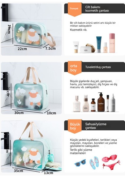 Büyük Seyahat Yıkama Yüzme Spor Çantası Ayı Plaj Çantası Sevimli Karikatür Çocuk Büyük Kapasiteli Şeffaf Islak ve Kuru Ayırma Çantası (Yurt Dışından) fiyatları