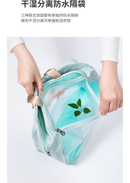 Büyük Seyahat Yıkama Yüzme Spor Çantası Ayı Plaj Çantası Sevimli Karikatür Çocuk Büyük Kapasiteli Şeffaf Islak ve Kuru Ayırma Çantası (Yurt Dışından) fırsatları