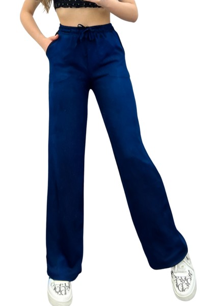 Kadın Beli Bağcıklı Günlük Rahat Palazzo Pantolon fiyatları