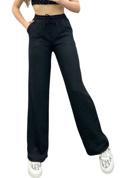 Kadın Beli Bağcıklı Günlük Rahat Palazzo Pantolon fiyatları