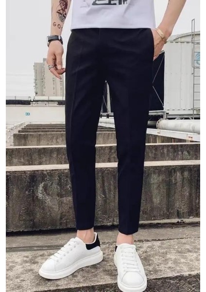 Erkek Likralı Rahat Kalıp Kemerli Bel Genç Lise Okul Pantolonu fiyatları