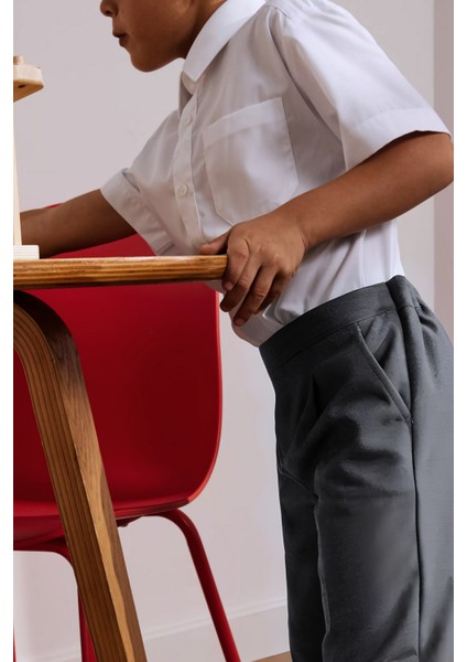 Erkek Dokuma Kumaş Likralı Günlük Rahat Lise Okul Pantolonu