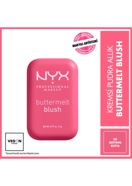 Buttermelt Blush Kremsi Pembe Pudra Allık - 08 Getting Butta