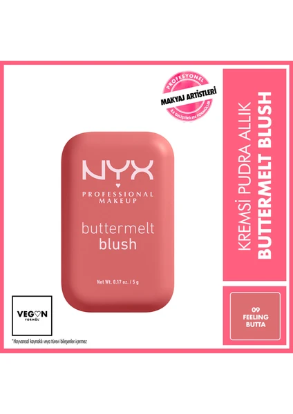 Buttermelt Blush Kremsi Pembe Pudra Allık - 09 Feelin Butta