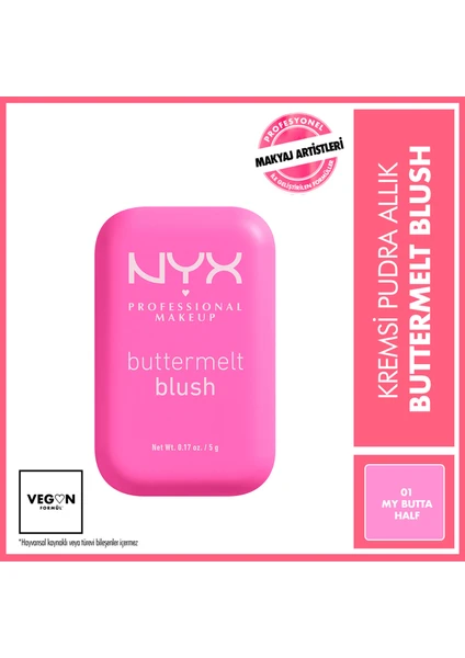 Buttermelt Blush Kremsi Pembe Pudra Allık - 01 My Butta Half