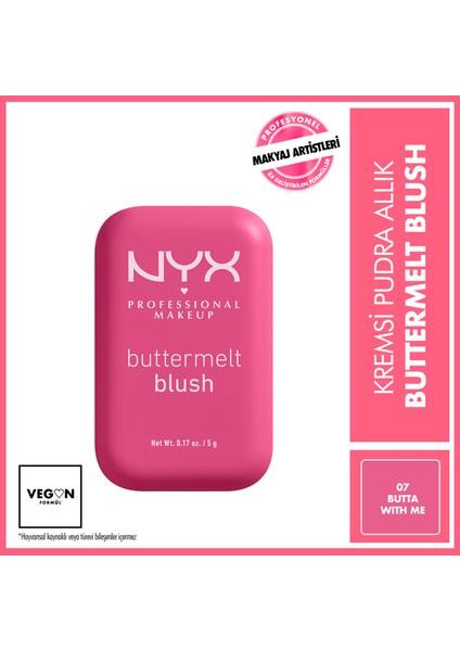 Buttermelt Blush Kremsi Pembe Pudra Allık - 07 Butta With Me