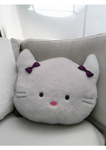 Hello Kitty Kedi Yastık Uykucu Dolum Oyuncak 30CM Orta Boy Hediyelik Yastık