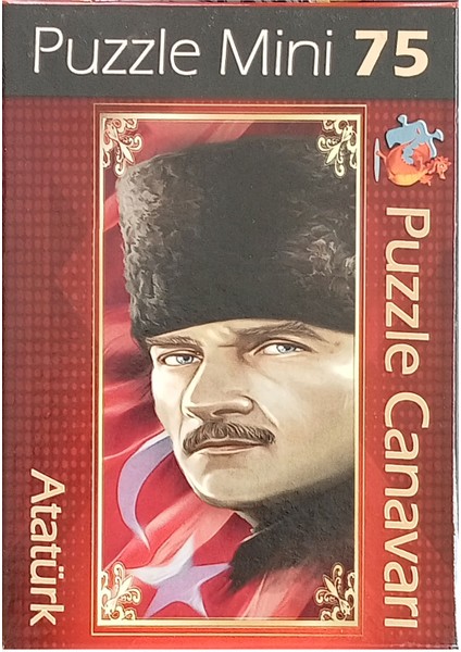 Atatürk Resimli 75 Parça Mini Puzzle Minyatür Puzzle Serisi